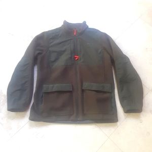 Eddie Bauer Fleece Shooting Coat,Nylon Shoulder,Chest,Forearm,Pocket Flap Facing